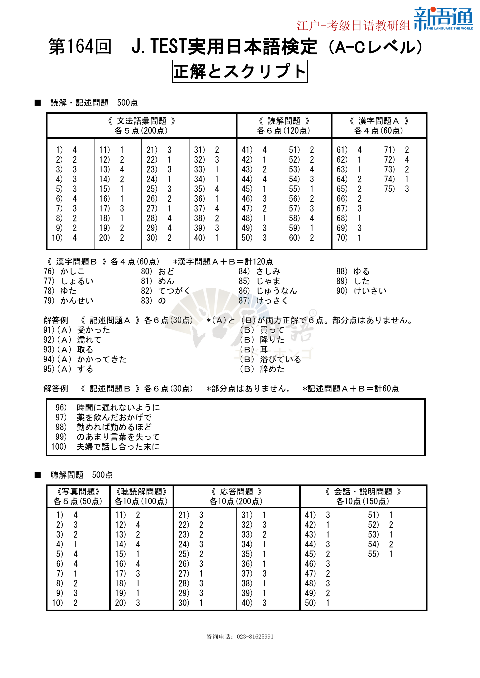 考级日语答案1